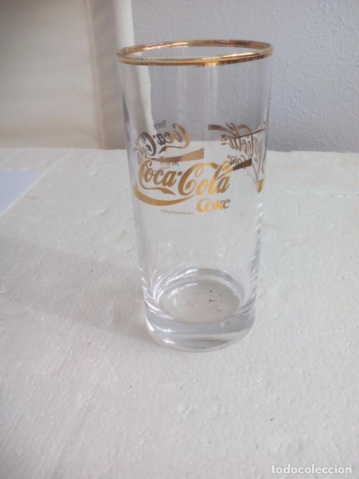 Collectionnisme de Coca-Cola et Pepsi: Vaso de tubo Coca-Cola Trink coke, cocacola. 13 cm