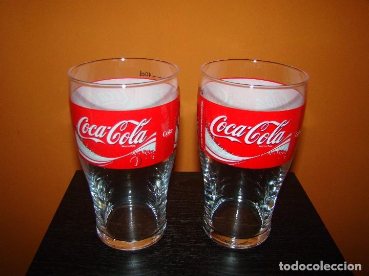 Collectionnisme de Coca-Cola et Pepsi: Pareja de antiguos vasos COCA COLA