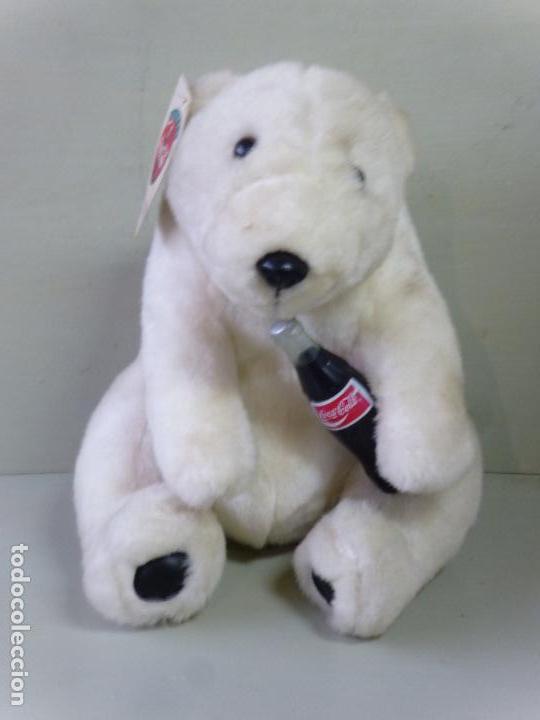 Coleccionismo de Coca-Cola y Pepsi: Oso de peluche, con botella Coca Cola - Foto 2
