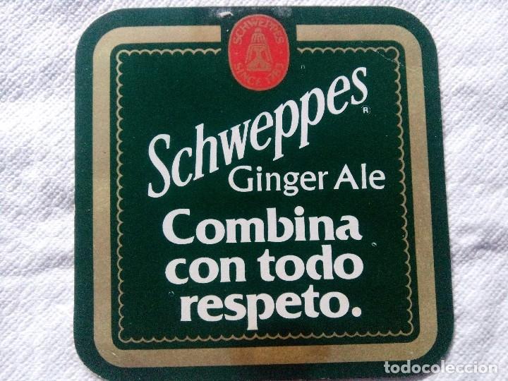 Coleccionismo de Coca-Cola y Pepsi: POSAVASOS SCHWEPPES GINGER ALE - Foto 1