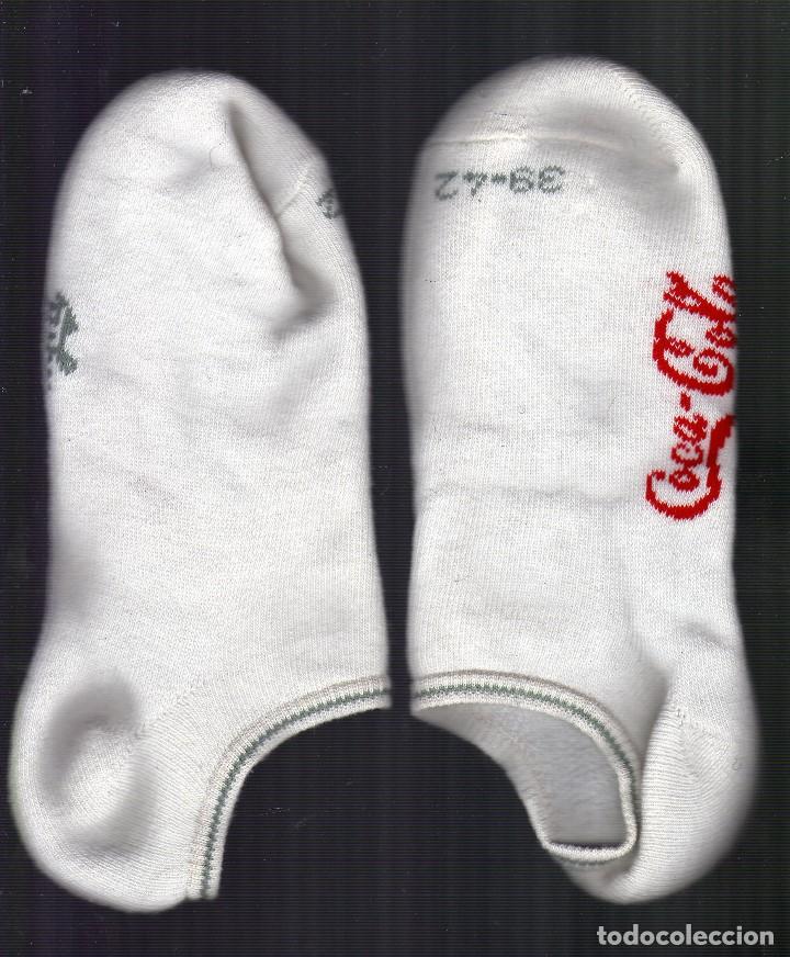 Colecionismo de Coca-Cola e Pepsi: CALCETINES CORTOS BLANCOS COCA-COLA LIGHT - Tallas 38-42 - Sin usar