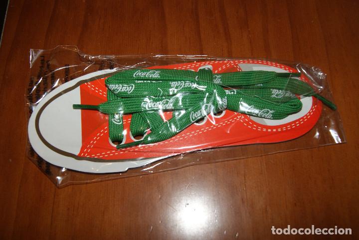 Colecionismo de Coca-Cola e Pepsi: Cordones coca cola color verde. Sin abrir