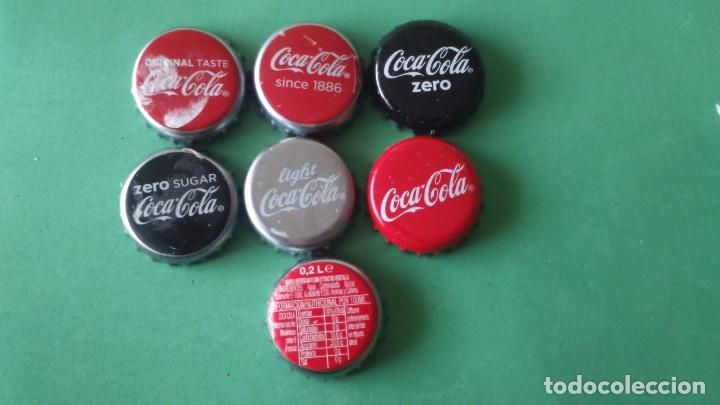 Coleccionismo de Coca-Cola y Pepsi: lote 7 chapas varias coca cola - Foto 1