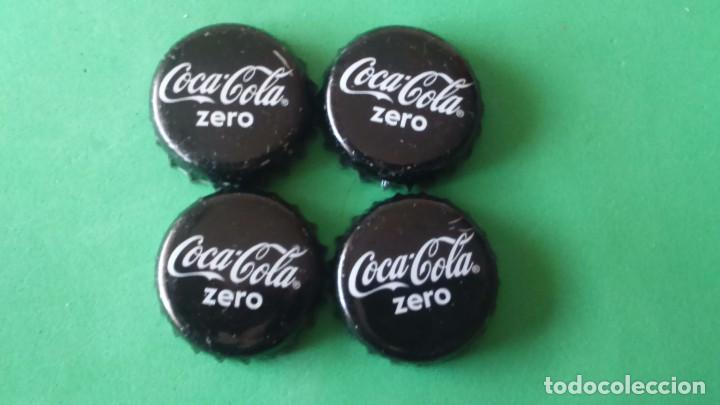 Coleccionismo de Coca-Cola y Pepsi: lote 4 chapas coca cola zero - Foto 1