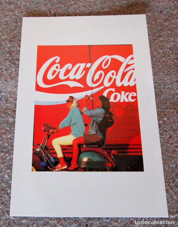 Collectionnisme de Coca-Cola et Pepsi: Precioso cartel de cart&oacute;n Coca Cola - A&ntilde;os 90&acute;s - 24x16 cm - Excelente estado