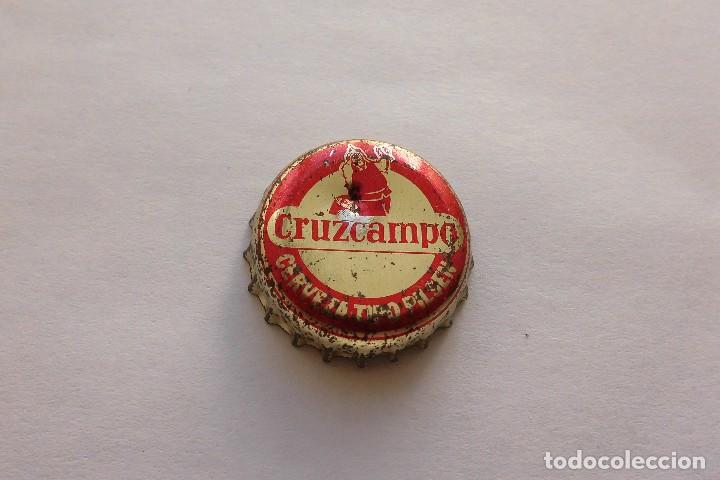 Coleccionismo de Coca-Cola y Pepsi: Chapa antigua cerveza Cruzcampo tipo pilsen