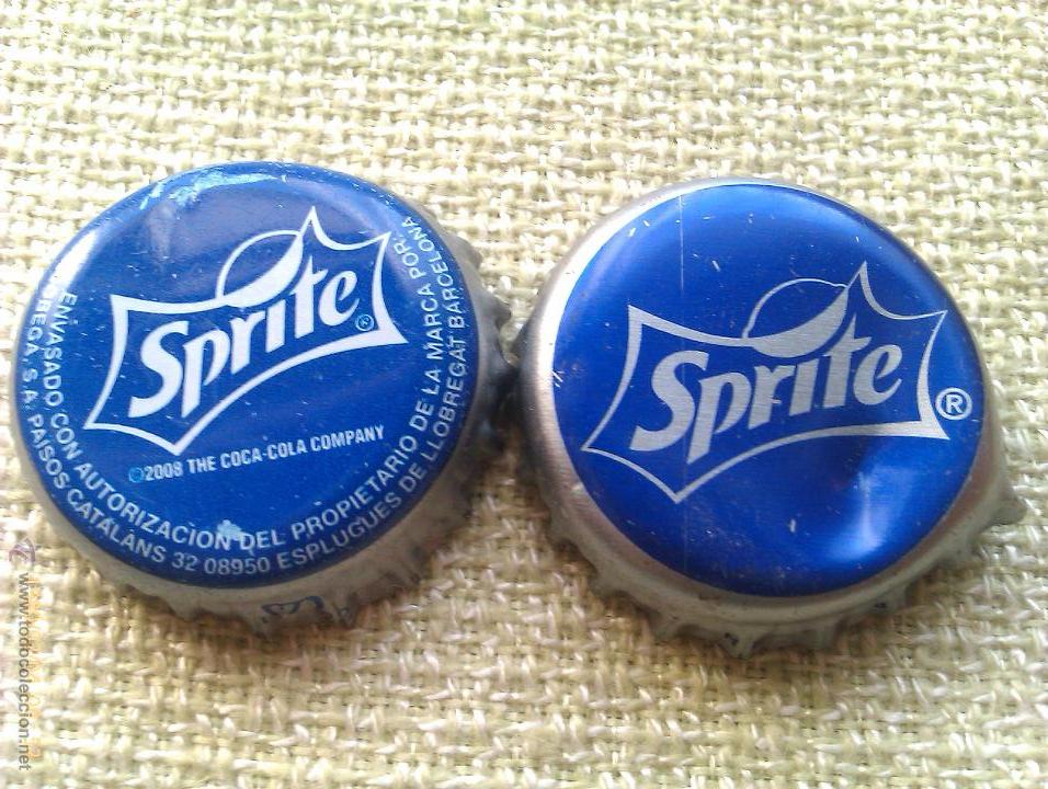 Colecionismo de Coca-Cola e Pepsi: Lote 2 Chapas Kronkorken Caps Tappi Sprite. Coca Cola. Espa&ntilde;a
