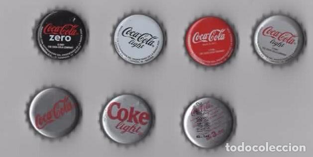 Sammeln von Coca-Cola und Pepsi: 7 chapas CocaCola/Coca Cola/ Coke light