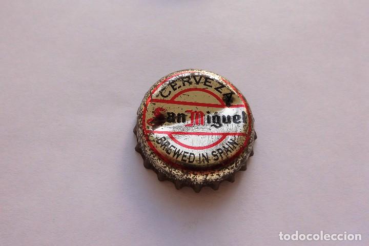 Coleccionismo de Coca-Cola y Pepsi: Chapa antigua Cerveza San Miguel
