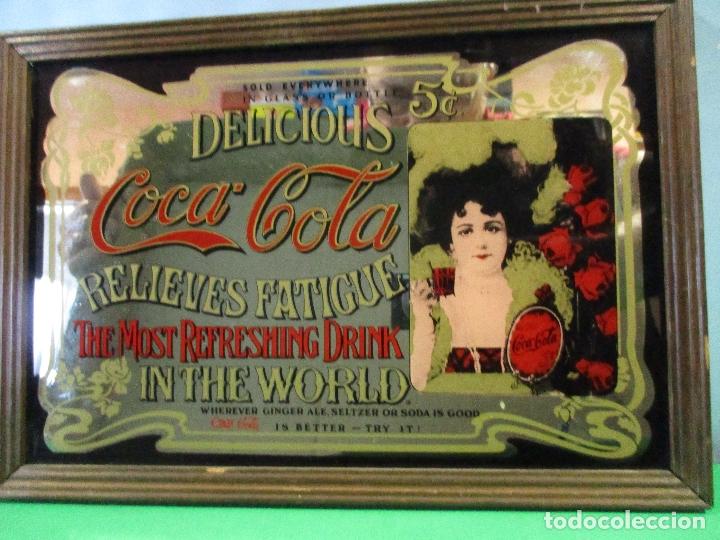 Collecting of Coca-Cola and Pepsi: ESPEJO DE COCA-COLA,A&Ntilde;OS 90-DE 33 X 23