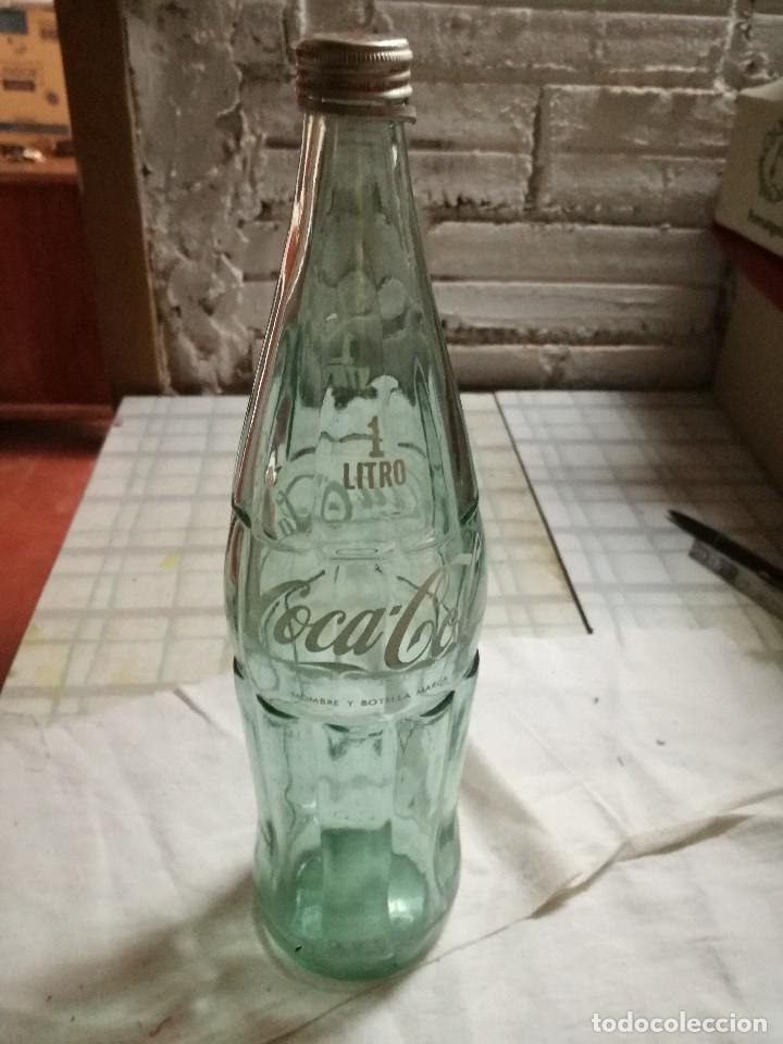 Sammeln von Coca-Cola und Pepsi: BOTELLA ANTIGUA DE COCA-COLA SEREGRAFIADA 1 UN LITRO CON TAPON