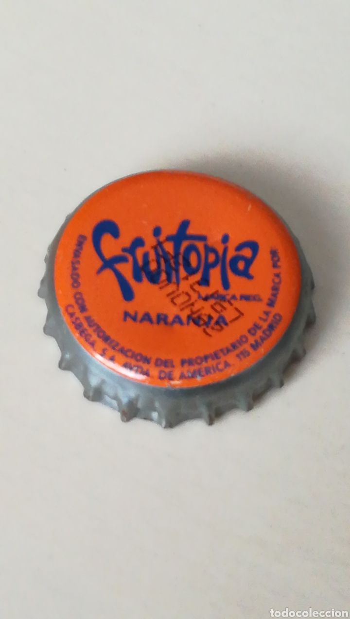 Collecting of Coca-Cola and Pepsi: ANTIGUA CHAPA FRUITOPIA NARANJA TCI MADRID. TAPON CORONA CHAPA BEER BOTTLE CAP KRONKORKEN TAPPI