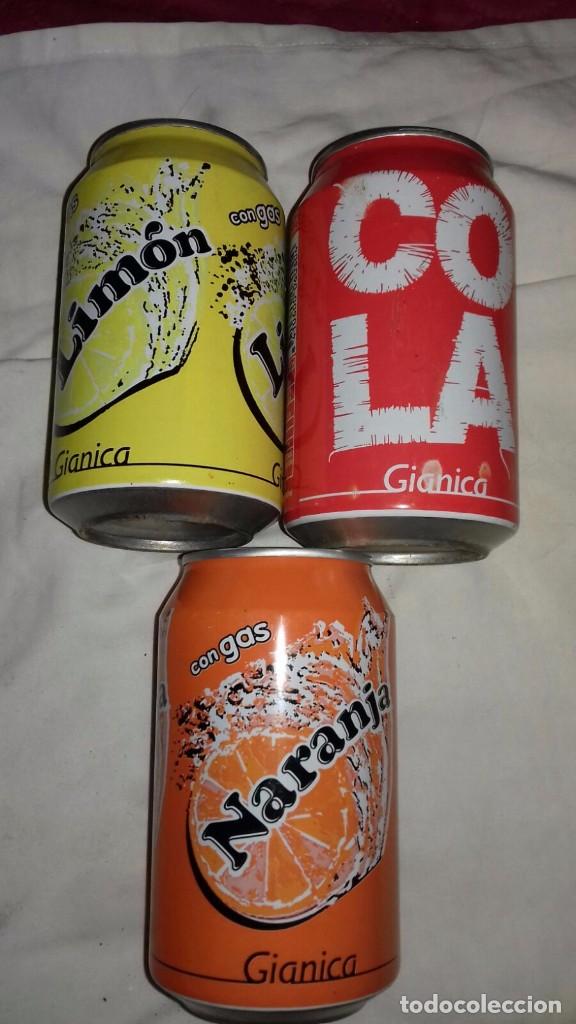Collecting of Coca-Cola and Pepsi: 3 lata refresco gianica vac&iacute;a .Canaria.cola.limon y naranja