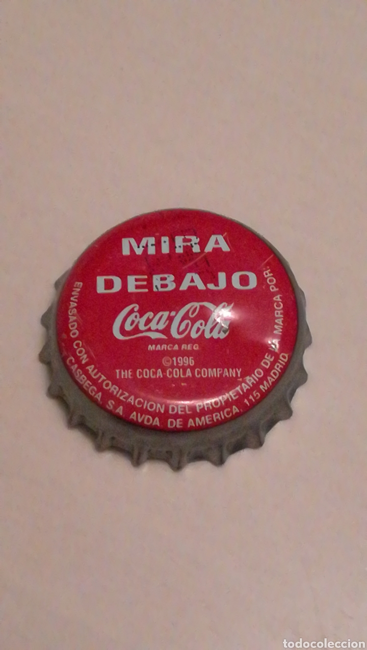 Collecting of Coca-Cola and Pepsi: CHAPA COCA COLA COCACOLA MIRA DEBAJO CASBEGA MADRID TCI. TAPON CORONA CHAPA BOTTLE CAP TAPPI CAPSULE