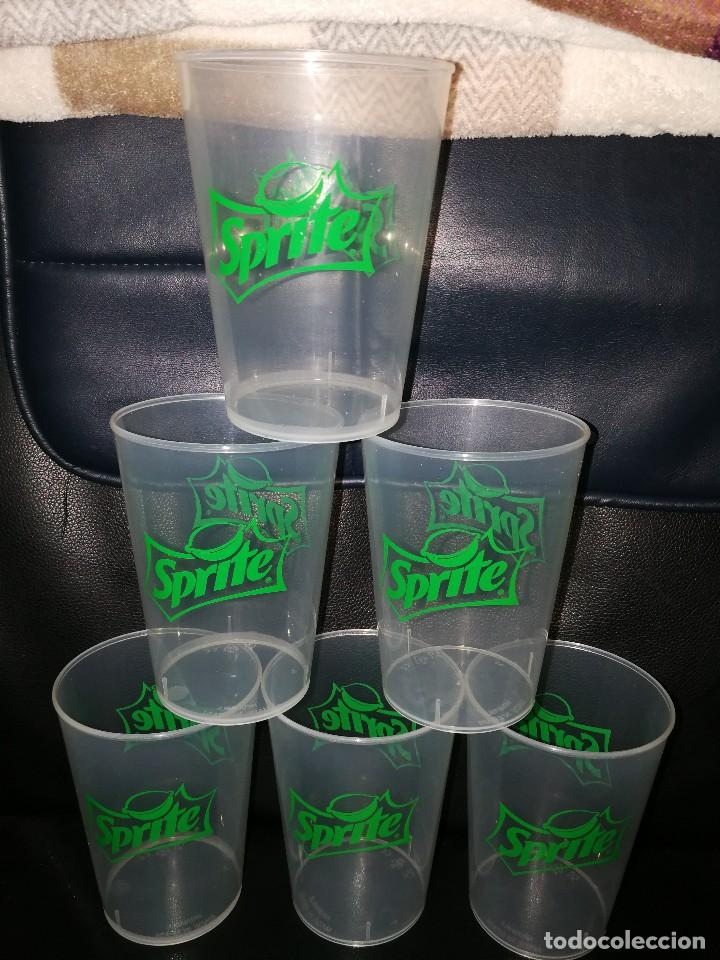 Collecting of Coca-Cola and Pepsi: LOTE 6 VASOS PL&Aacute;STICO 12 cm SPRITE NUEVOS