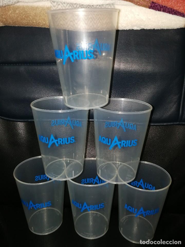 Collecting of Coca-Cola and Pepsi: LOTE 6 VASOS PL&Aacute;STICO 12 cm AQUARIUS