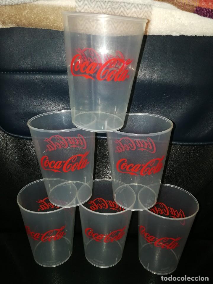 Collecting of Coca-Cola and Pepsi: LOTE 6 VASOS PL&Aacute;STICO 12 cm COCACOLA DE COCA COLA