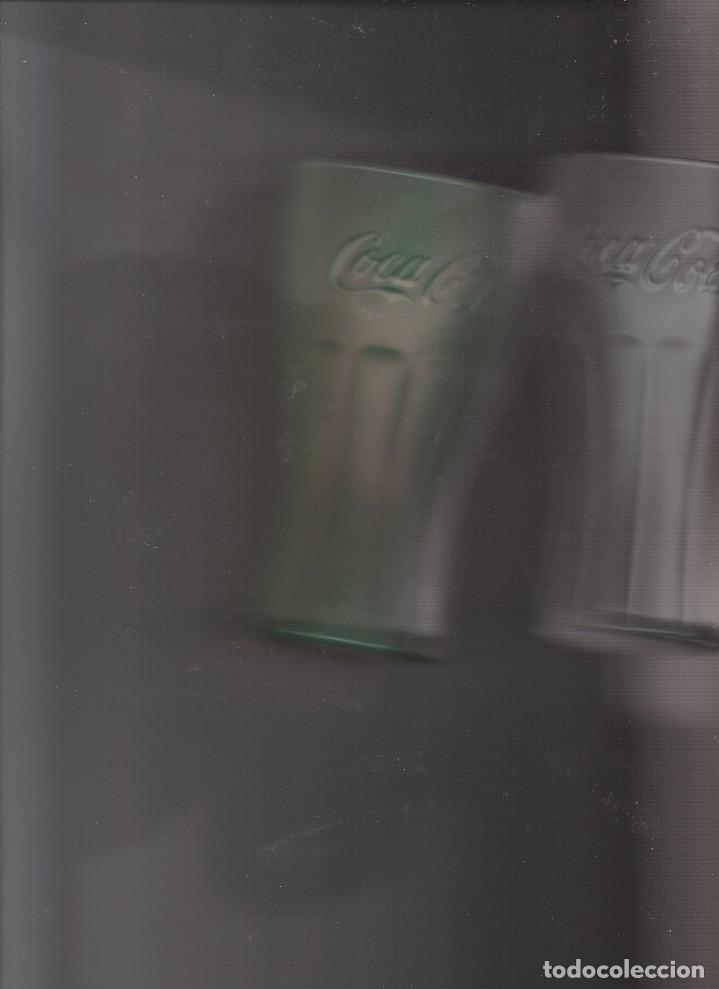 Sammeln von Coca-Cola und Pepsi: 2 VASOS CRISTAL DE COLORES COCACOLA . REGALADOS POR MCDONALDS