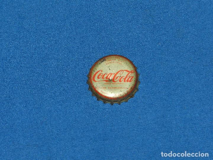 Collecting of Coca-Cola and Pepsi: (1) TAPON CHAPA CORONA - COCA-COLA , CORCHO , SE&Ntilde;ALES DE USO