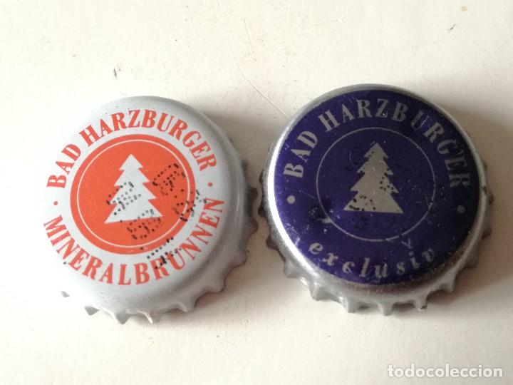 Sammeln von Coca-Cola und Pepsi: Lote 2 Chapas Kronkorken Caps Tappi Agua Mineral Bad Harzburguer. Alemania