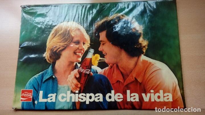 Sammeln von Coca-Cola und Pepsi: CARTEL COCA COLA ANTIGUO LA CHISPA DE LA VIDA A&Ntilde;OS 80 EN CARTON DURO DE 52 CMS DE LARGO X 25 ANCHO
