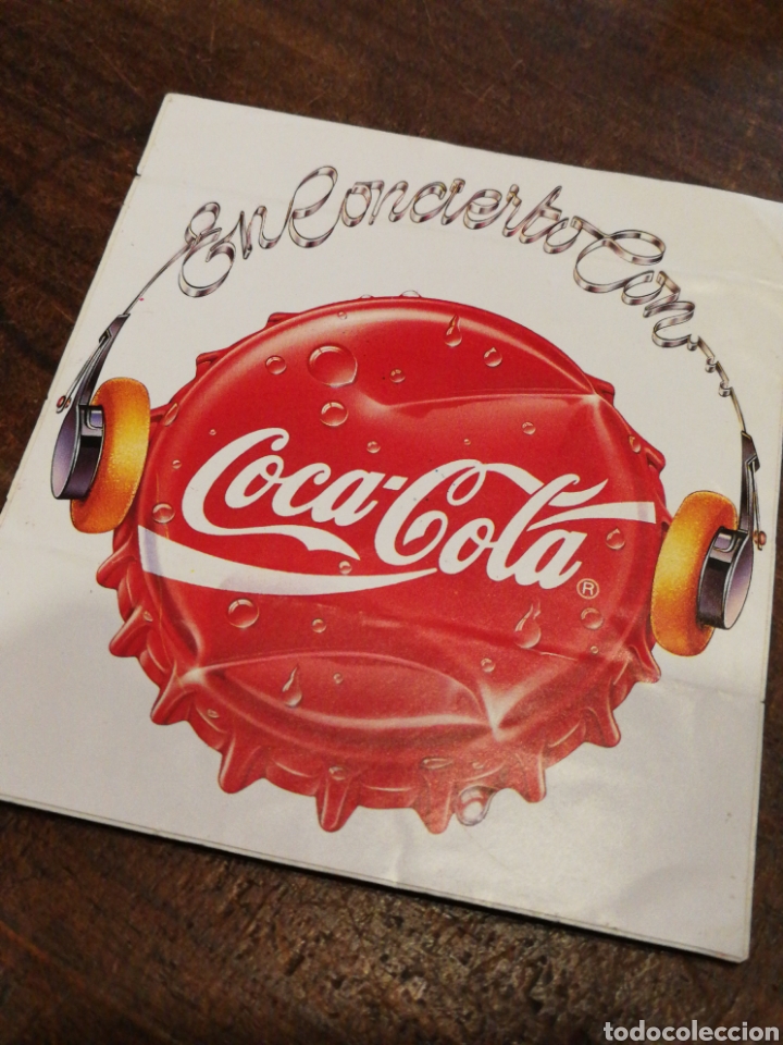 Sammeln von Coca-Cola und Pepsi: PEGATINA STICKER COCA-COLA, EN CONCIERTO CON COCACOLA. 11X9'5CM.