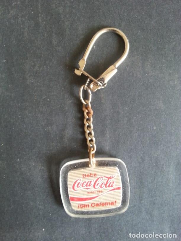 Collectionnisme de Coca-Cola et Pepsi: Antiguo llavero a&ntilde;os 80 coca cola cocacola sin cafe&iacute;na metacrilato