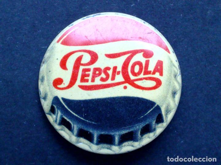 Collectionnisme de Coca-Cola et Pepsi: INSIGNIA SOLAPA DE PEPSI~COLA,CON PASADOR DE AGUJA,ORIGINAL A&Ntilde;OS'50 (DESCRIPCI&Oacute;N)
