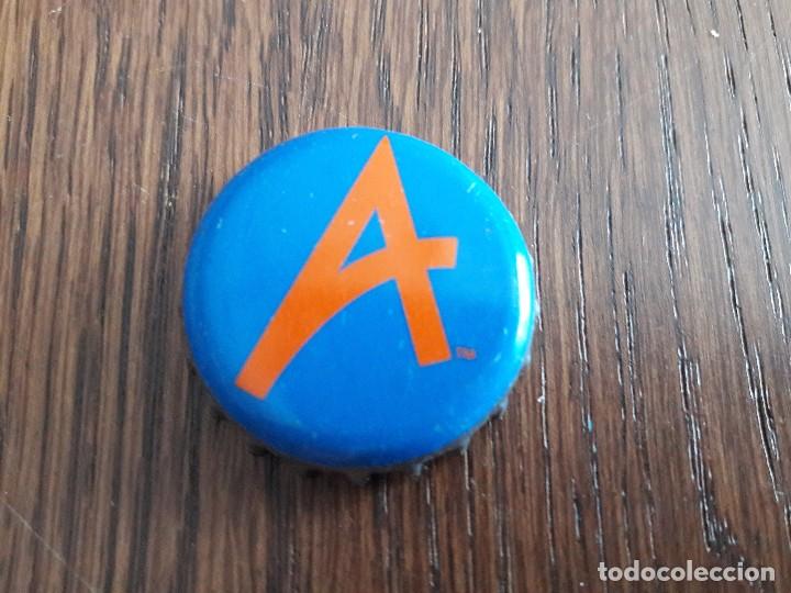 Coleccionismo de Coca-Cola y Pepsi: chapa de aquarius naranja. - Foto 1