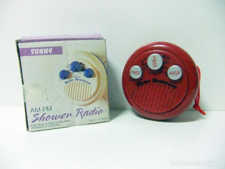 Collectionnisme de Coca-Cola et Pepsi: AM FM SHOWER RADIO SUNNY COCA COLA - WATER RESISTANT DUCHA PUBLICIDAD REFRESCO TRANSISTOR