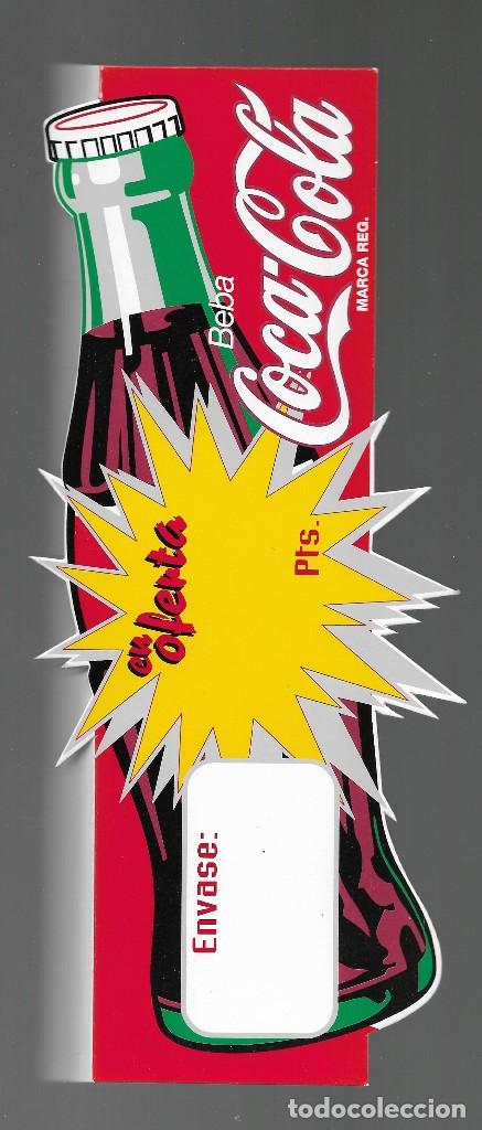 Collectionnisme de Coca-Cola et Pepsi: ANUNCIO DE CARTON A&Ntilde;OS 90 OFERTA COCA COLA. TROQUELADO. 24 CM. ALTO