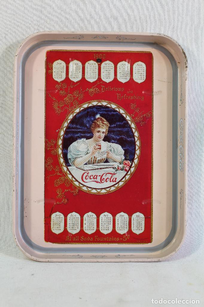 Collectionnisme de Coca-Cola et Pepsi: cocacola - bandeja metalica- calendario