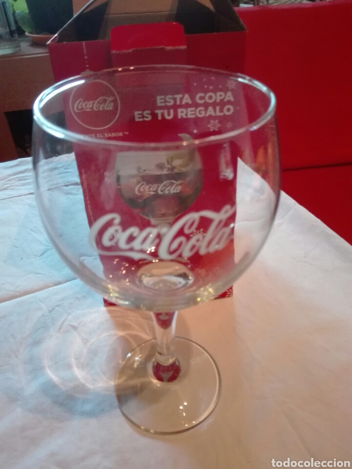Coleccionismo de Coca-Cola y Pepsi: COPA PUBLICIDAD COCA-COLA CON CAJA - Foto 1