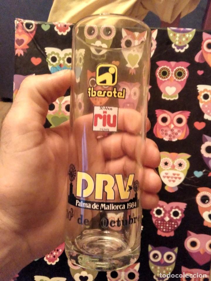 Collectionnisme de Coca-Cola et Pepsi: DIFICIL VASO TUBO IBEROTEL 30 A&Ntilde;OS RIU HOTELS DRV PALMA DE MALLORCA 1984 30 DE OCTUBRE
