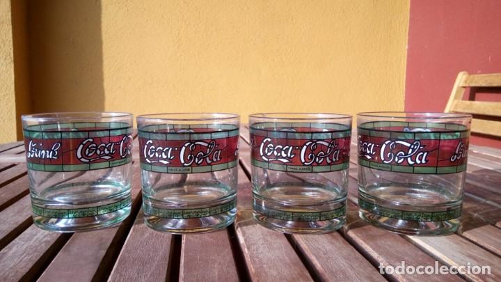 Coleccionismo de Coca-Cola y Pepsi: Cuatro originales vasos de Coca-Cola - Foto 1