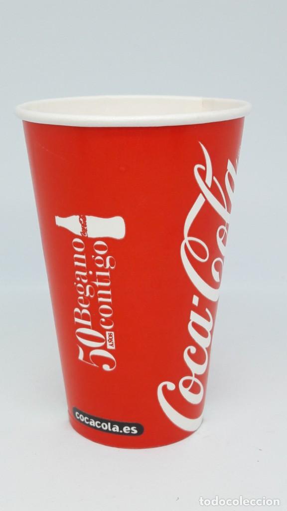 Collezionismo di Coca-Cola e Pepsi: Vaso COCA COLA carton 50 a&ntilde;os Begano coke refresco soda glass coleccionable