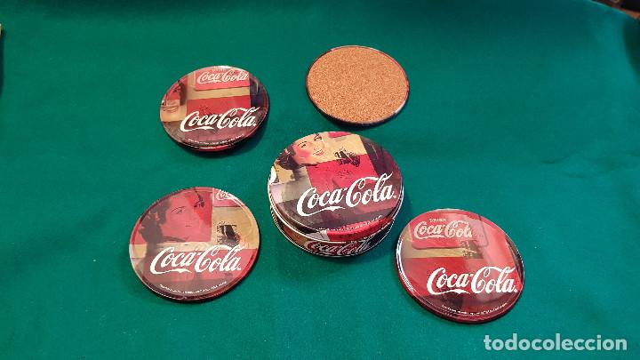 Colecionismo de Coca-Cola e Pepsi: CAJA CON 4 POSAVASOS COCA-COLA METAL Y CORCHO