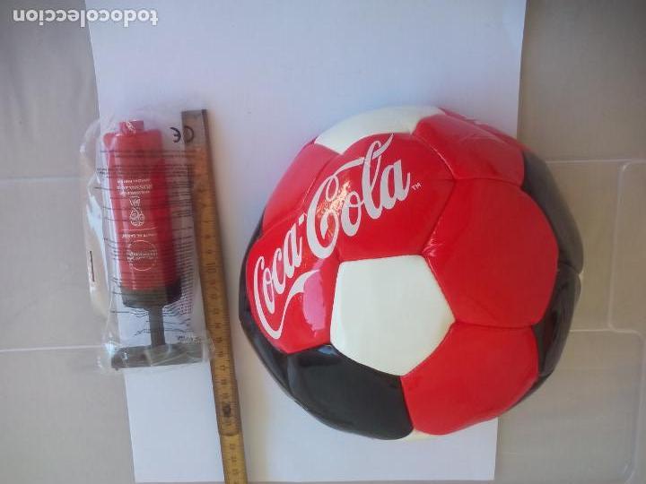 Colecionismo de Coca-Cola e Pepsi: BALON + INFLADOR, PELOTA DE FUTBOL COCA COLA MUNDIAL RUSIA 2018. fifa world cup Russia 2018