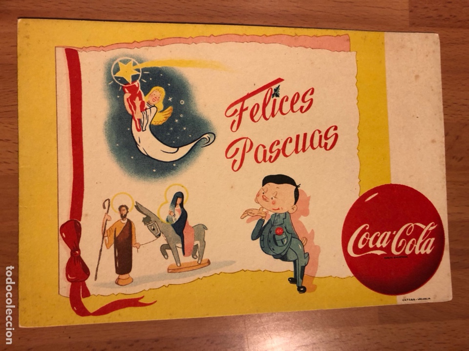 Colecionismo de Coca-Cola e Pepsi: Tarjeta felicitaci&oacute;n Coca Cola felices pascuas.compa&ntilde;ia levantina de bebidas y gaseosas s a