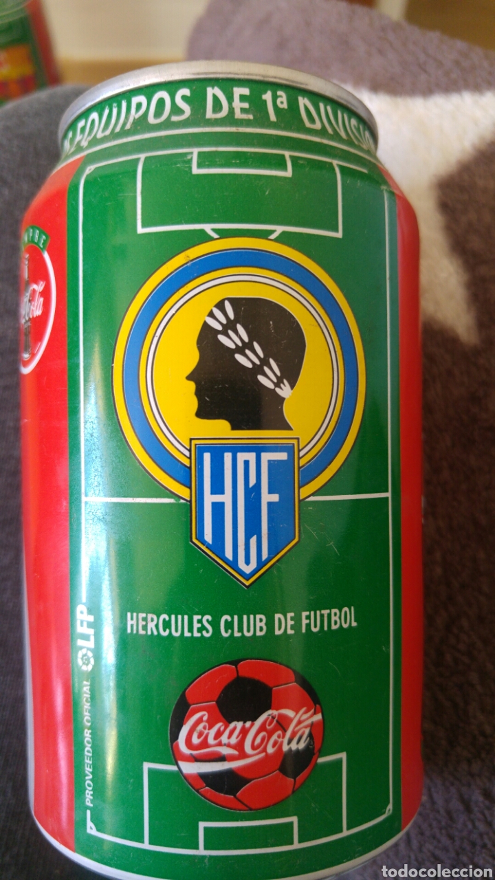 Collectionnisme de Coca-Cola et Pepsi: Lata coca-cola- liga 96-97- Hercules Club de Futbol