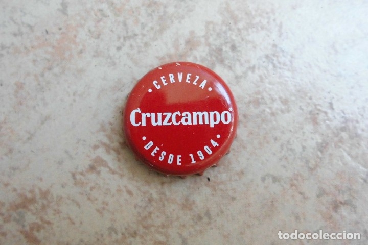 Coleccionismo de Coca-Cola y Pepsi: chapa tapon corona Cruzcampo desde 1904 roja