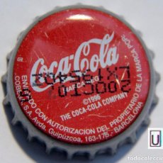 Coleccionismo de Coca-Cola y Pepsi: TAPÓN CORONA - CHAPA - ESPAÑA (BARCELONA) AVDA GUIPÚZCOA - COCA-COLA - FECHA OCT 07