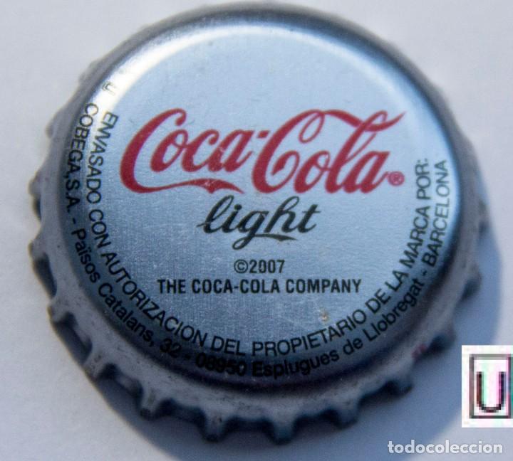 Collezionismo di Coca-Cola e Pepsi: Tap&oacute;n corona - Chapa - Espa&ntilde;a (Barcelona) - COCA-COLA LIGHT