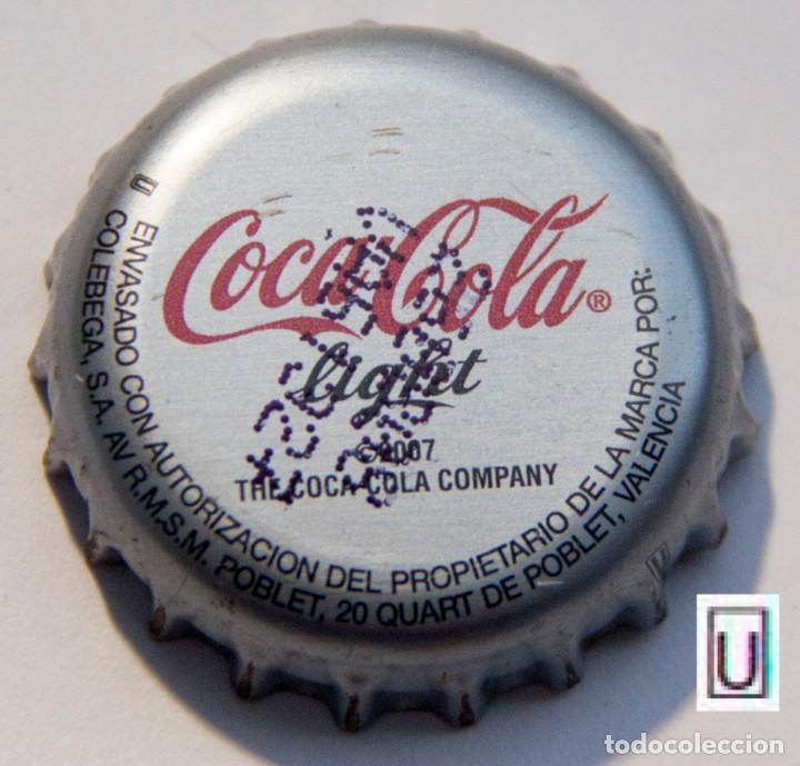 Coleccionismo de Coca-Cola y Pepsi: Tap&oacute;n corona - Chapa - Espa&ntilde;a (Valencia) - COCA-COLA LIGHT