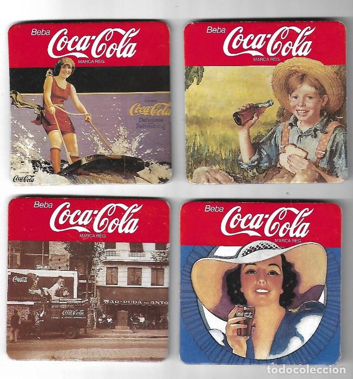 Colecionismo de Coca-Cola e Pepsi: 4 POSAVASOS DE COCA-COLA - LA BASE DE CORCHO