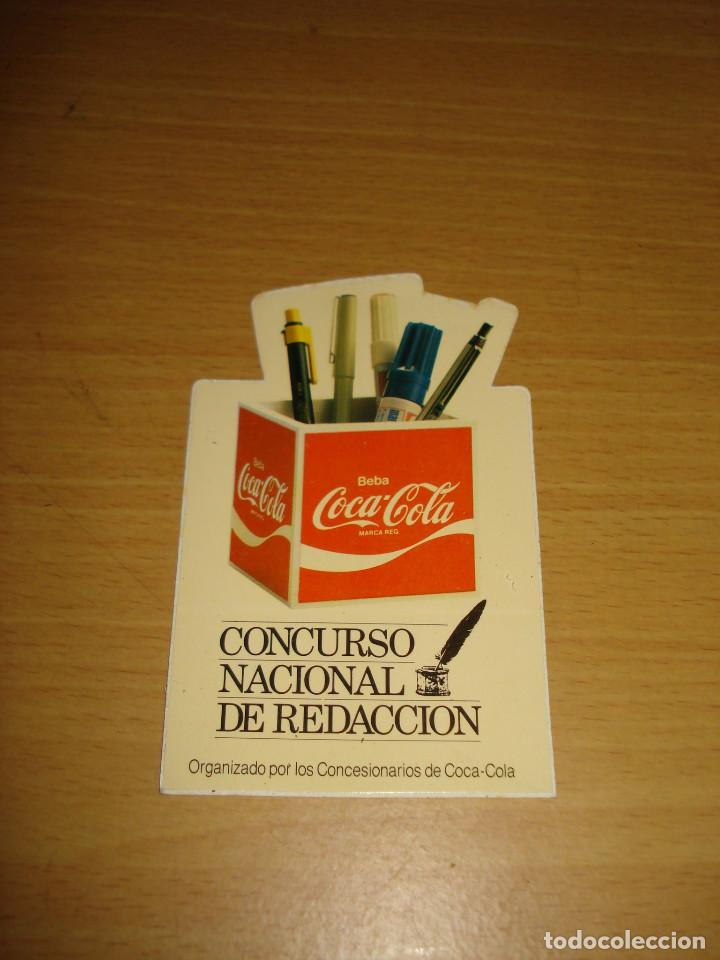 Colecionismo de Coca-Cola e Pepsi: COCA-COLA PEGATINA CONCURSO NACIONAL DE REDACCI&Oacute;N. A&Ntilde;OS 1990