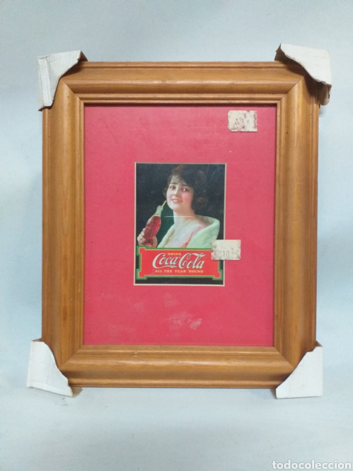 Sammeln von Coca-Cola und Pepsi: Cuadro con publicidad de coca cola, vintage. Enmarcado y perfecto estado, nunca se llego a colgar.
