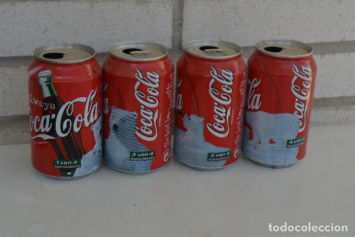 Collectionnisme de Coca-Cola et Pepsi: COCA COLA ALEMAN LATAS COLECCION COMPLETA DE 4 LATAS SAMMELDOSEN.A&Ntilde;OS 90