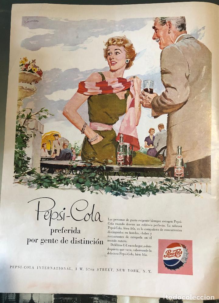 Colecionismo de Coca-Cola e Pepsi: Publicidad en prensa de Pepsi Cola. Original a&ntilde;o 1954. Gran tama&ntilde;o: 26 x 36 cm.