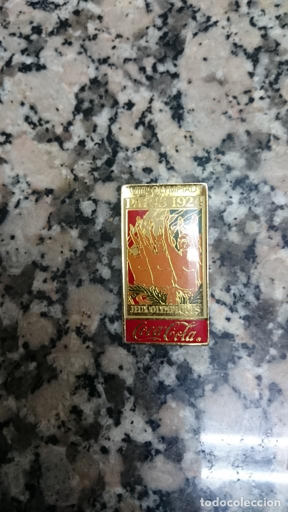 Sammeln von Coca-Cola und Pepsi: PIN CARTEL OLIMPIADA PARIS 1924 COCA COLA A&Ntilde;O 1990